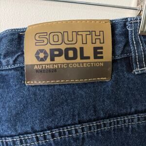 VTG Perfect Condition South Pole Baggy Fit Jeans Size 34 Blue Denim Y2K Skater